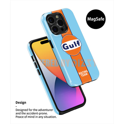 Unleash the Racing Legend: Gulf Racing Livery Phone Case