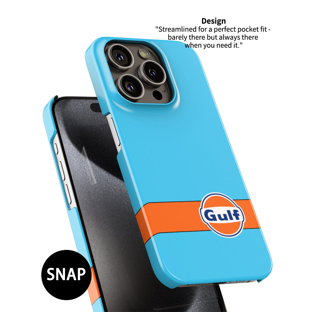 Gulf Livery iPhone Case – Iconic Racing Heritage for Apple