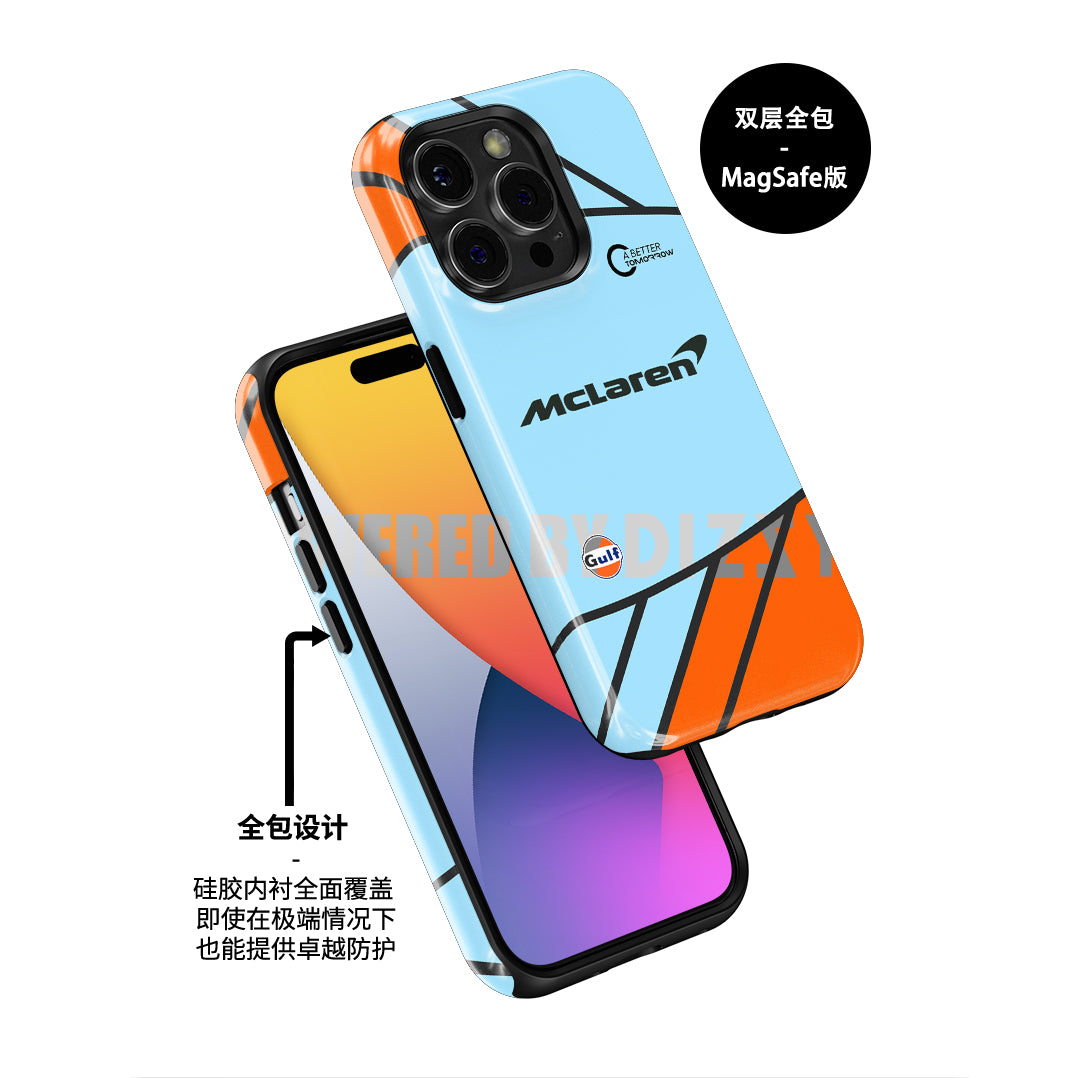 McLaren MCL35M Gulf Livery Monaco 2021 Phone Case