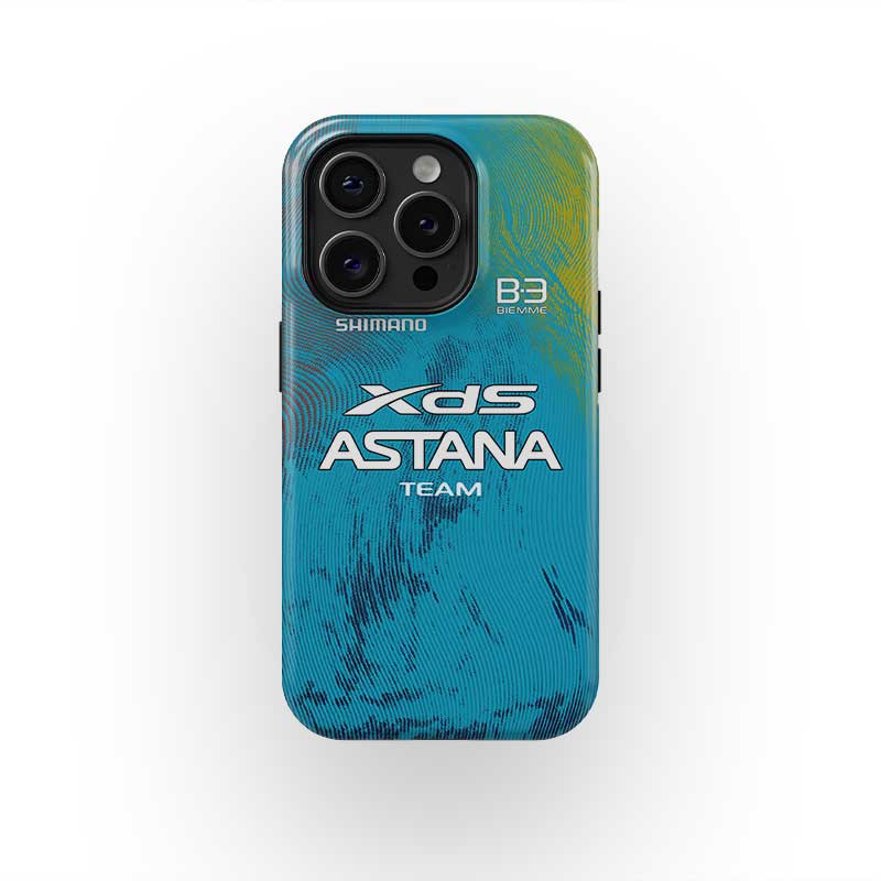 XDS Astana Team 2025 Cycling Jersey Phone Case – Blue Identity of the Kazakh Pro Team