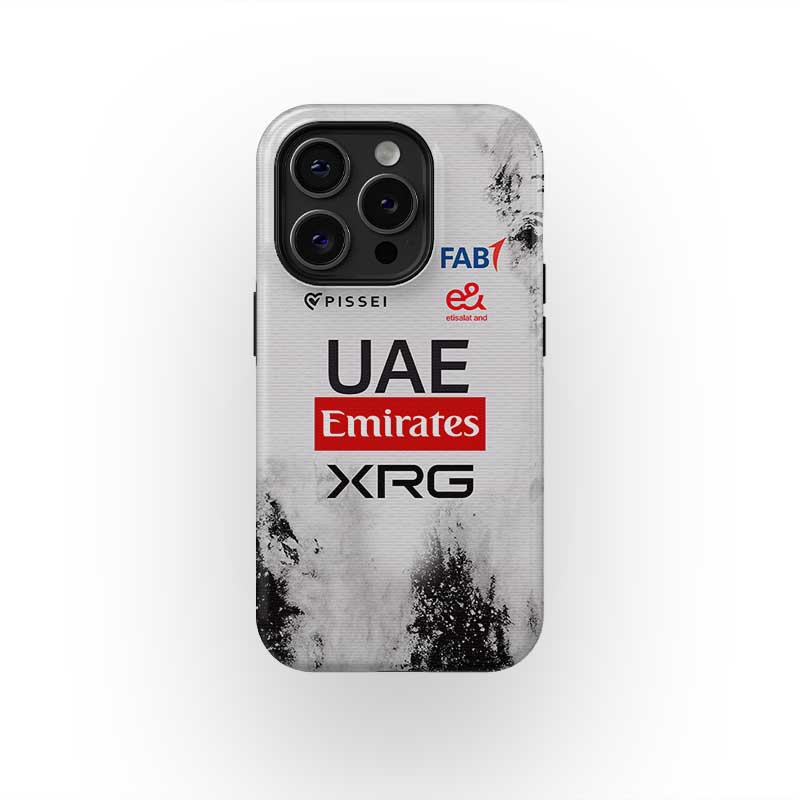 UAE Team Emirates 2025 TDF Special Edition Phone Case – White & Black Heritage (iPhone)