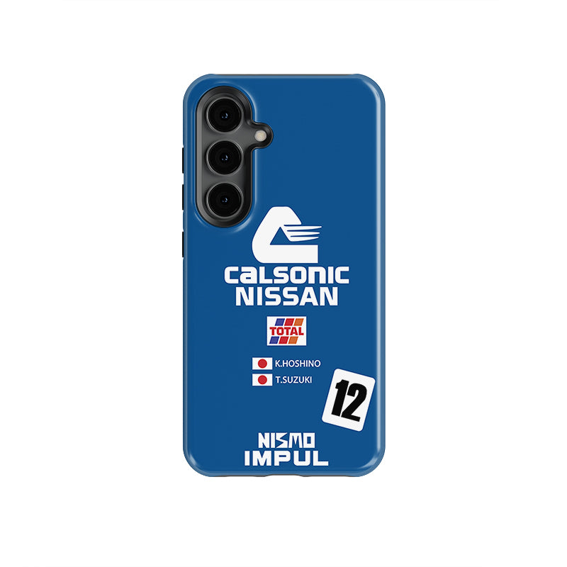 Iconic NISSAN GT-R CALSONIC Livery Phone Case: Race-Ready Style