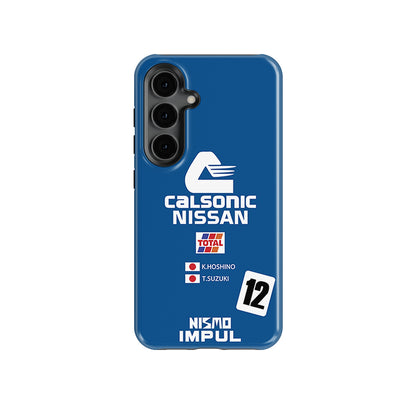 Iconic NISSAN GT-R CALSONIC Livery Phone Case: Race-Ready Style