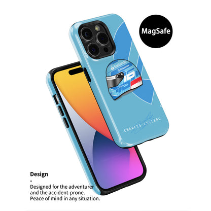 Charles Leclerc 2024 Miami Special Edition Helmet Phone Case by DIZZY