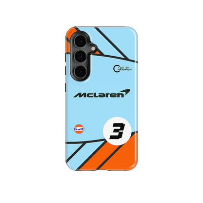 Formula 1 McLaren Gulf Livery Samsung Case – Ricciardo Racing Legacy