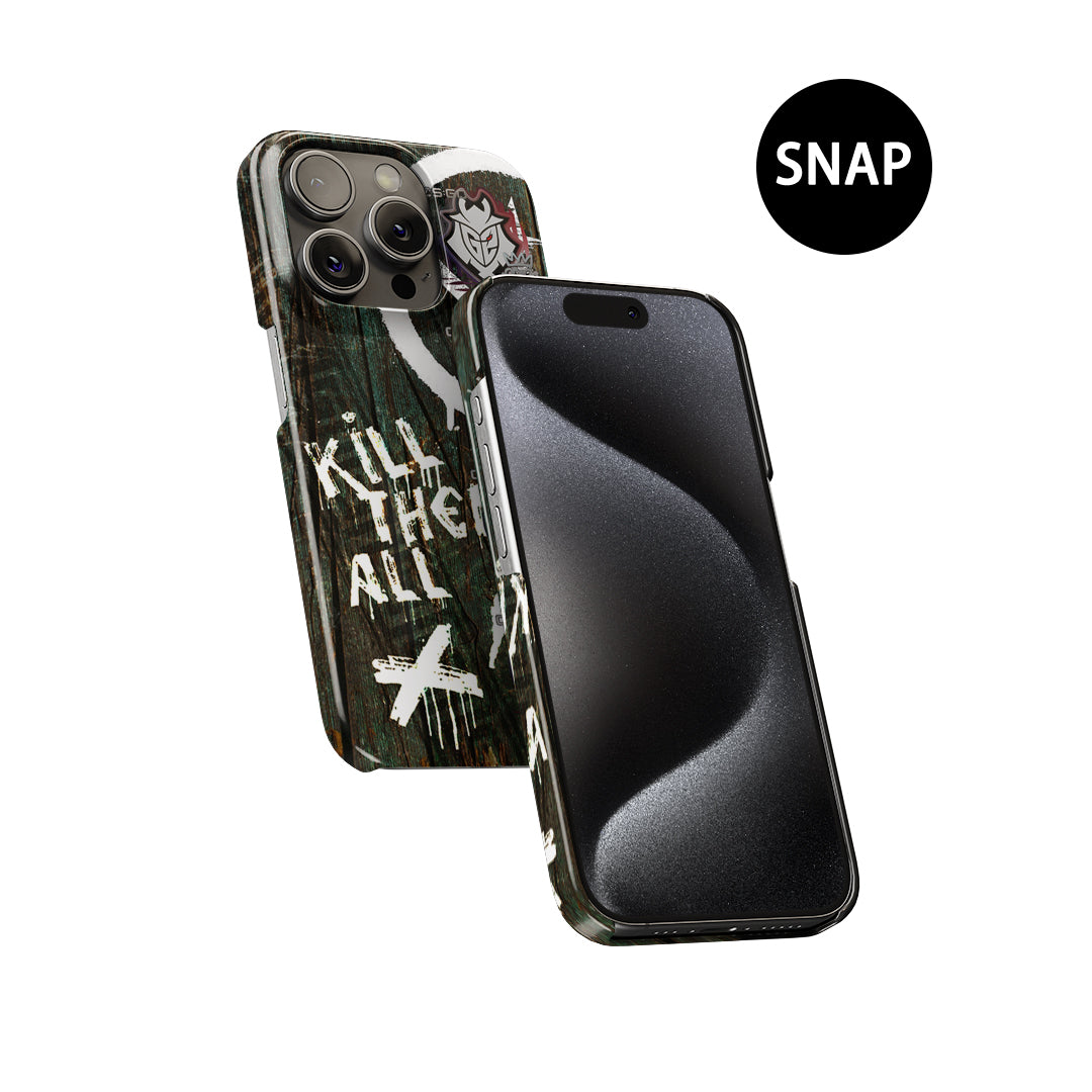 CS2 CSGO iPhone Case - AK-47 | Wasteland Rebel Skin with 4X G2 Esports RMR 2020 Stickers by DIZZY CASE