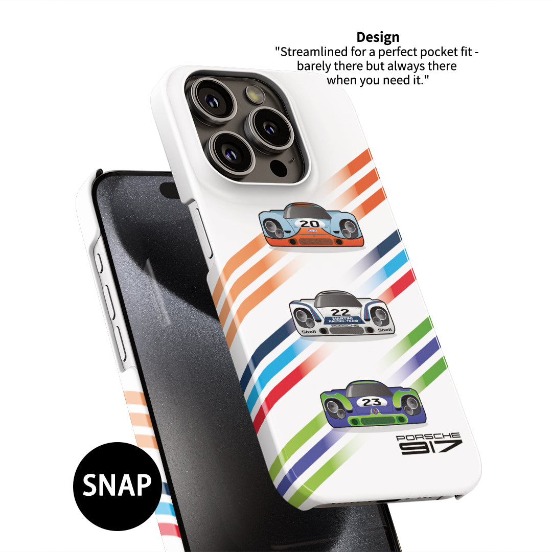 Porsche 917 Racing Heritage Case – Gulf, Martini, and Hippie Designs for Select Models