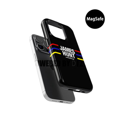 Iconic James Hunt Helmet Phone Case for Formula 1 Fans