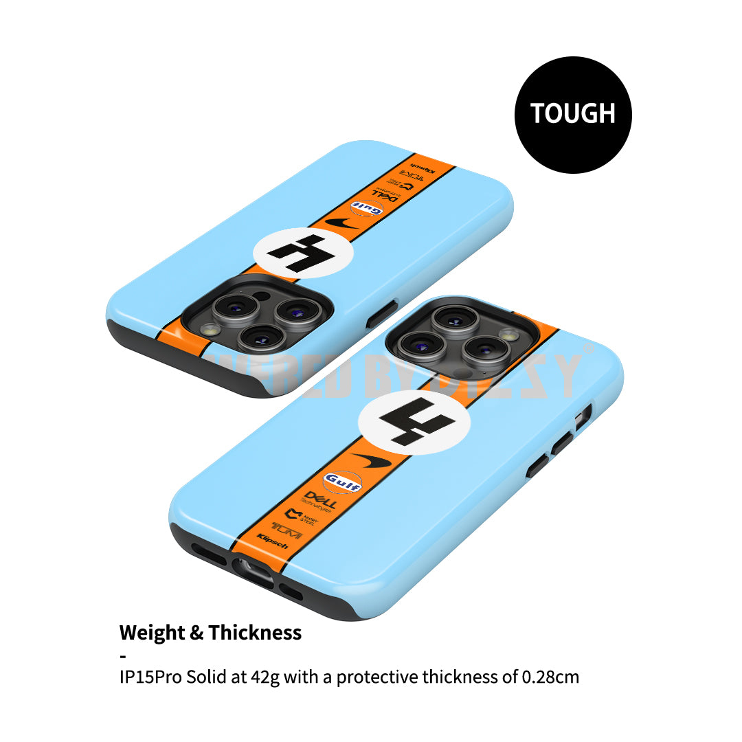 McLaren Gulf Lando Norris LN04 F1 Phone Case – Tough & Stylish