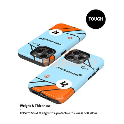 McLaren Gulf Lando Norris 4 Formule 1 Livery Coque Pour Téléphones