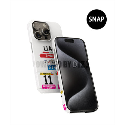 Tadej Pogačar 2023 White Jersey Phone Case: Cycling Style & Protection