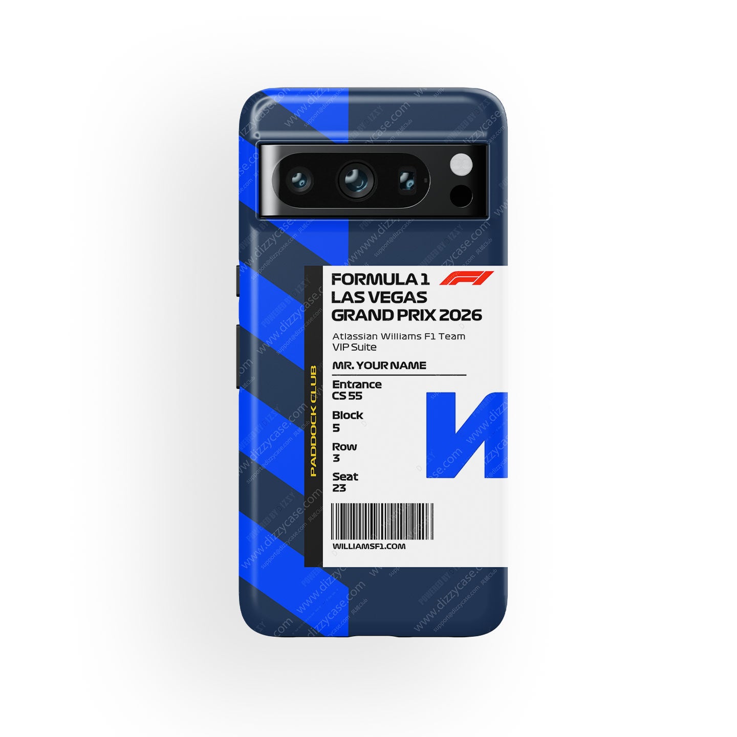 Williams VIP Ticket Case - Pixel, Huawei, OnePlus | DIZZY CASE