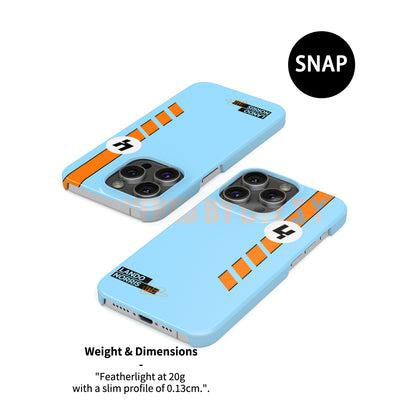 McLaren Gulf Livery iPhone Case Featuring Lando Norris Design