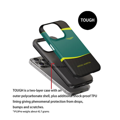 Funda para teléfono con librea Aston Martin AMR22