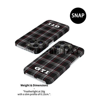 Iconic VW Golf GTI Seat Tartan Phone Case