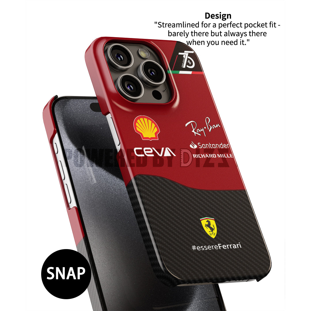 Protégez votre téléphone avec style avec les coques de téléphone Scuderia Ferrari F1-75 Livery