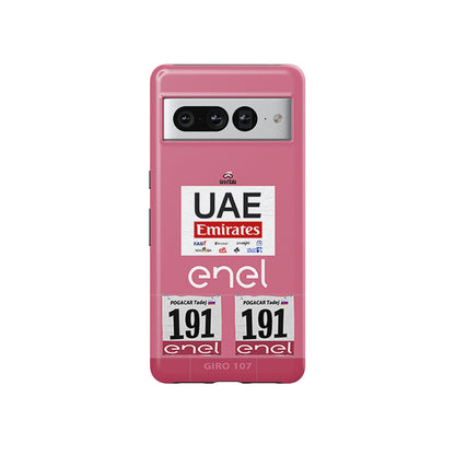 Tadej Pogacar 2024 Giro d'Italia Pink Jersey Google Phone Case by DIZZY