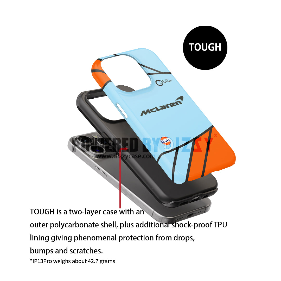 McLaren MCL35M Gulf Livery Monaco 2021 Phone Case