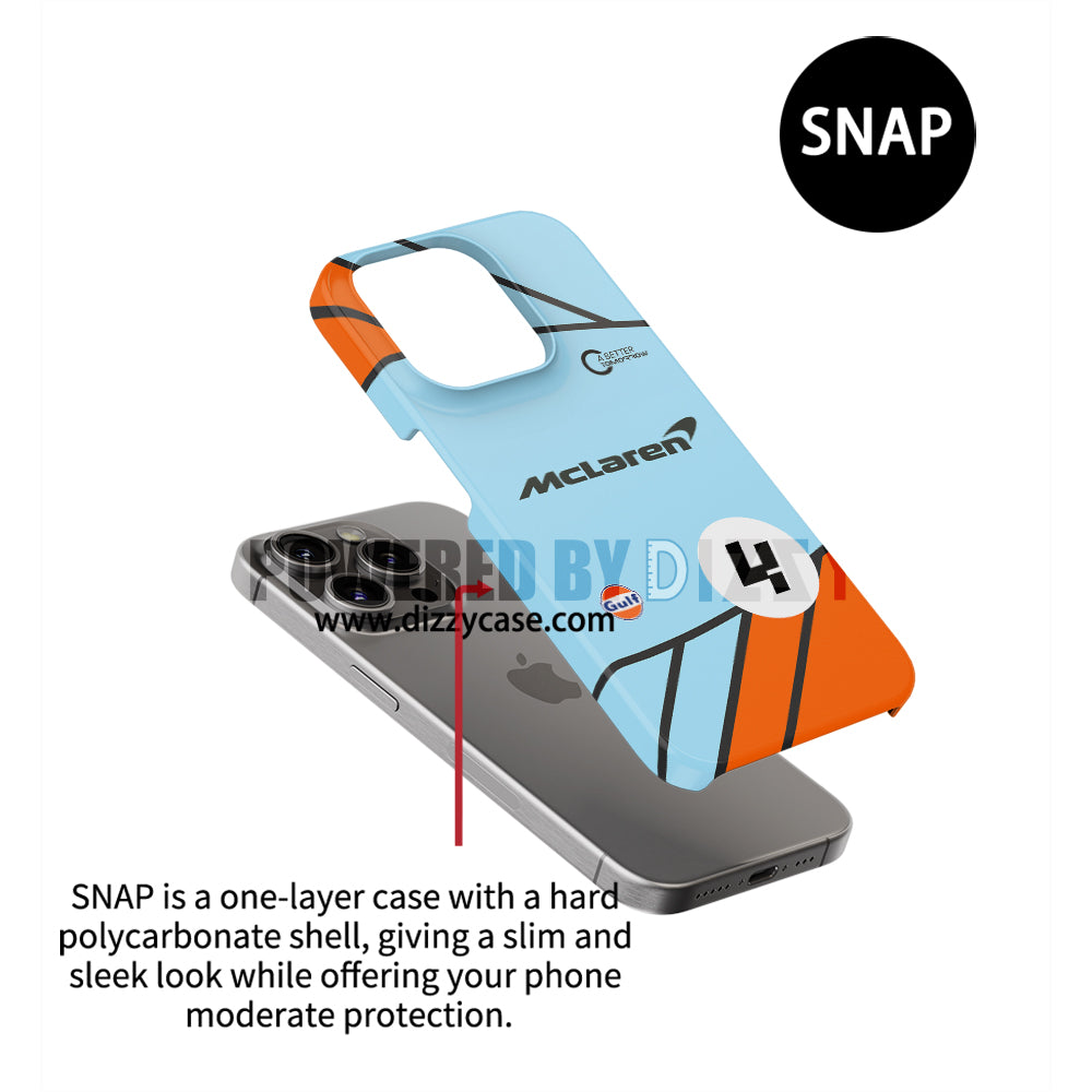 McLaren Gulf Lando Norris 4 Formula 1 Livery Phone Case