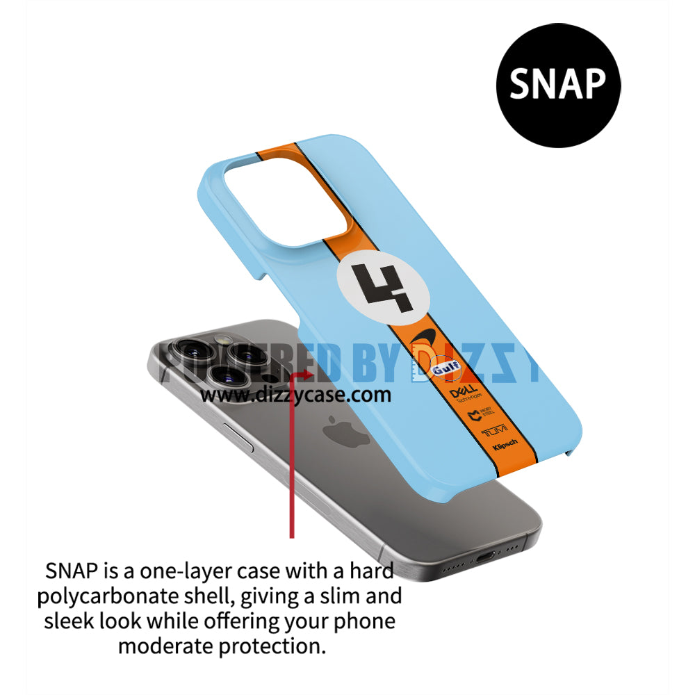 McLaren Gulf Lando Norris LN04 F1 Phone Case – Tough & Stylish