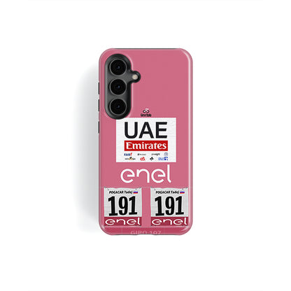 Tadej Pogacar 2024 Giro d'Italia Funda para teléfono con camiseta rosa de DIZZY