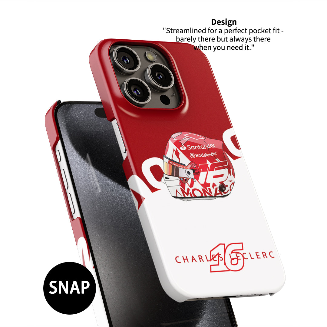 Charles Leclerc 2024 Monaco Helmet Phone Case – Ferrari Edition