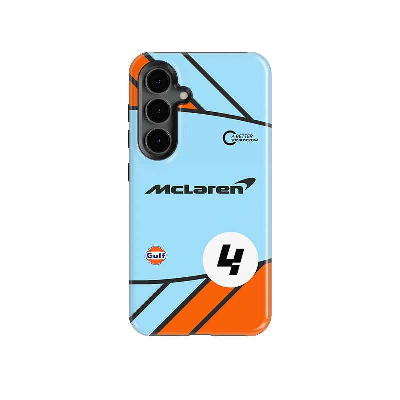 Fórmula 1 McLaren MCL35M GULF Diseños del GP de Mónaco FUNDA PARA TELÉFONO SAMSUNG