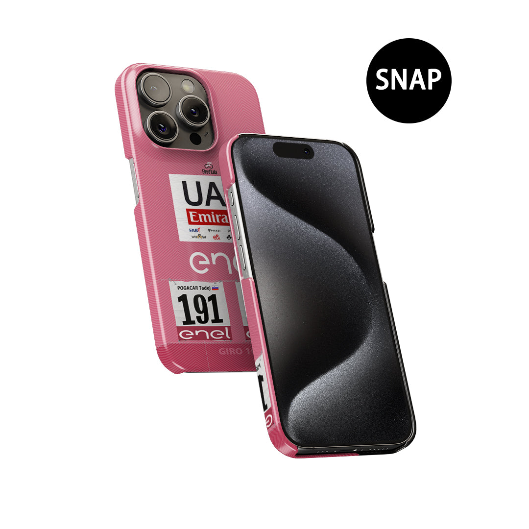 Tadej Pogacar 2024 Giro d'Italia Pink Jersey Phone Case by DIZZY