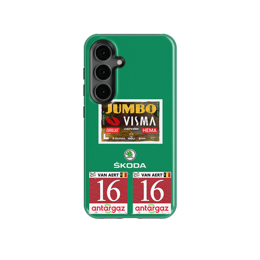 Maillot vert TDF 2022 Wout Van Aert Team livrée Jumbo-Visma Coque pour téléphone SAMSUNG