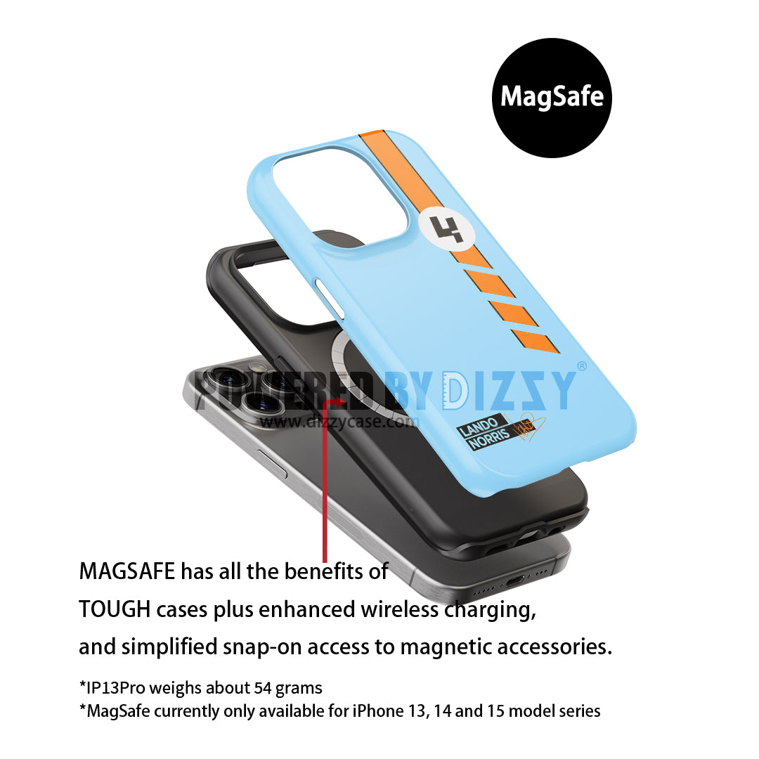 McLaren Gulf Livery iPhone Case Featuring Lando Norris Design