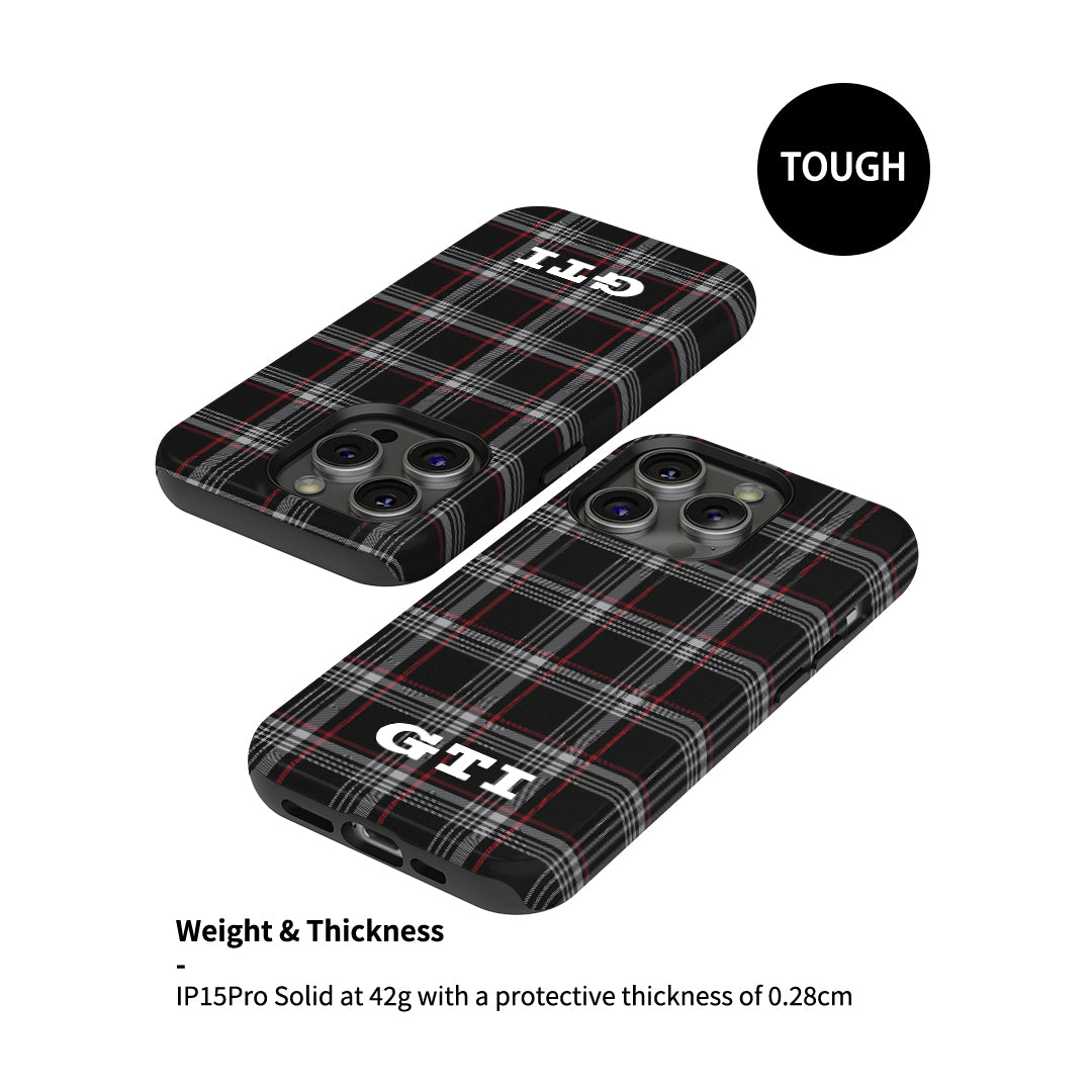 Iconic VW Golf GTI Seat Tartan Phone Case