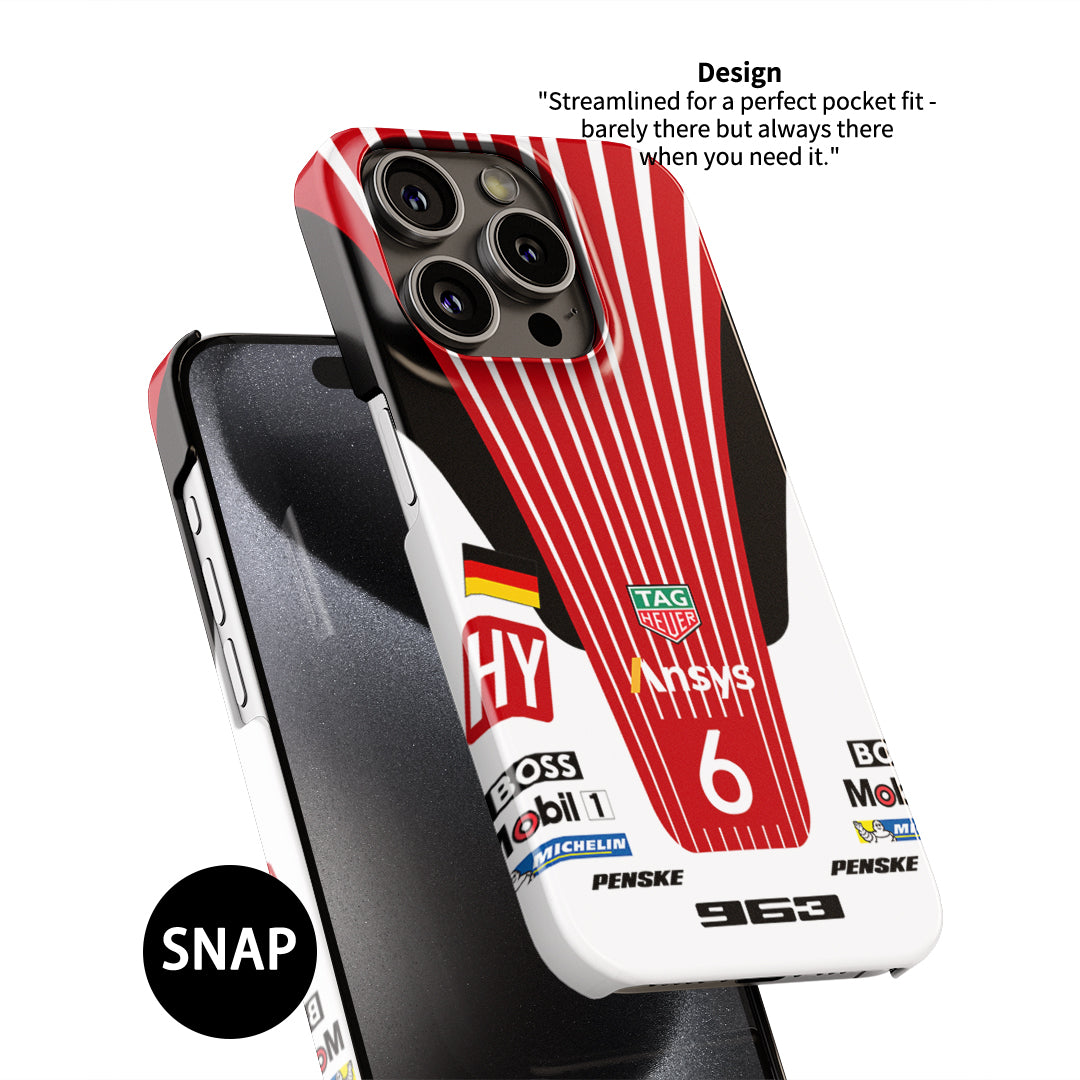 Porsche 963 LMDh No.6 Phone Case: Bold Racing Style & Protection