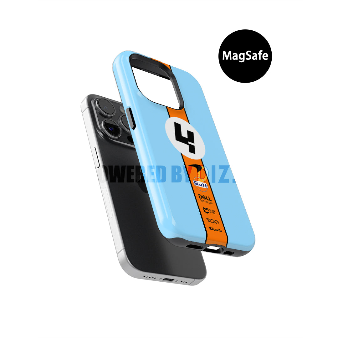 McLaren Gulf Lando Norris LN04 F1 Phone Case – Tough & Stylish