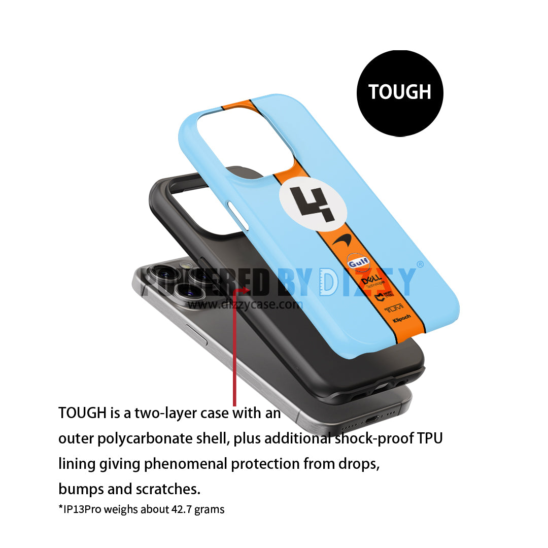 McLaren Gulf Livery Lando Norris LN04 Coque Pour Téléphones