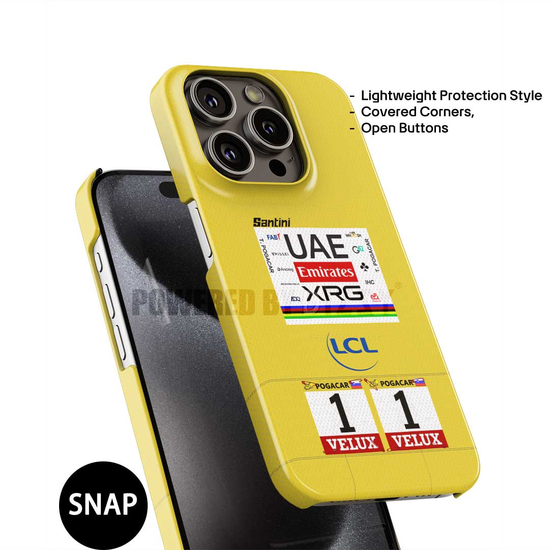 Tadej Pogačar 2025 Tour de France Yellow Jersey Phone Case – Leader’s Tribute Design (for Samsung)