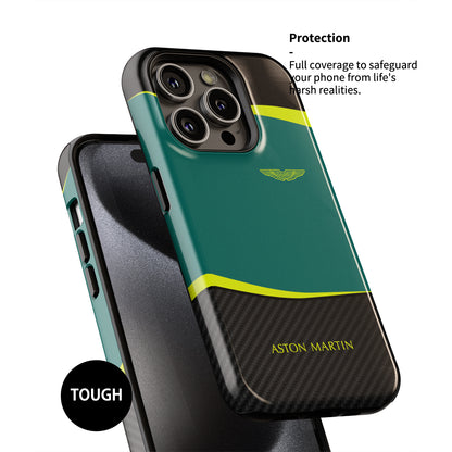 Funda para teléfono con librea Aston Martin AMR22