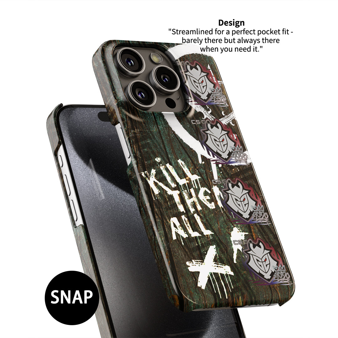 CS2 CSGO iPhone Case - AK-47 | Wasteland Rebel Skin with 4X G2 Esports RMR 2020 Stickers by DIZZY CASE