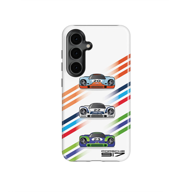 Porsche 917 Gulf, Martini, and Hippie Samsung Case – Classic Racing Legacy