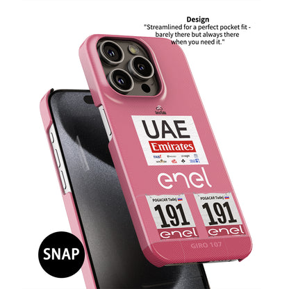 Coque de téléphone Tadej Pogacar 2024 Giro d'Italia en maillot rose par DIZZY