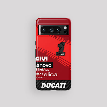 2024 Ducati Team Francesco Bagnaia #FB1 MotoGP Livery Google Phone Case by DIZZY
