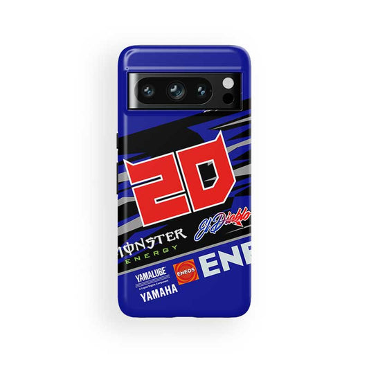 Fabio Quartararo #FQ20 Yamaha MotoGP 2024 Livrée Coque de téléphone Google par DIZZY