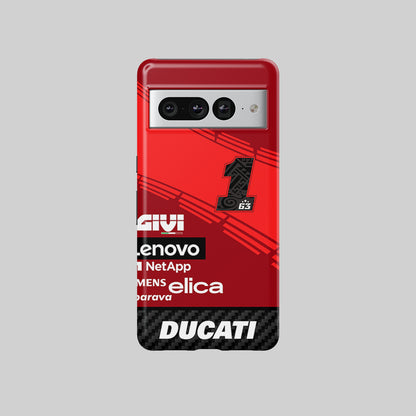 2024 Ducati Team Francesco Bagnaia #FB1 MotoGP Livery Google Phone Case by DIZZY