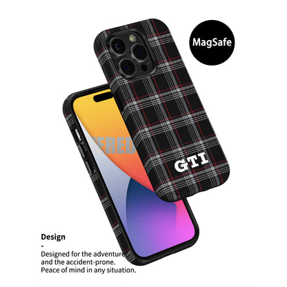 Iconic VW Golf GTI Seat Tartan Phone Case