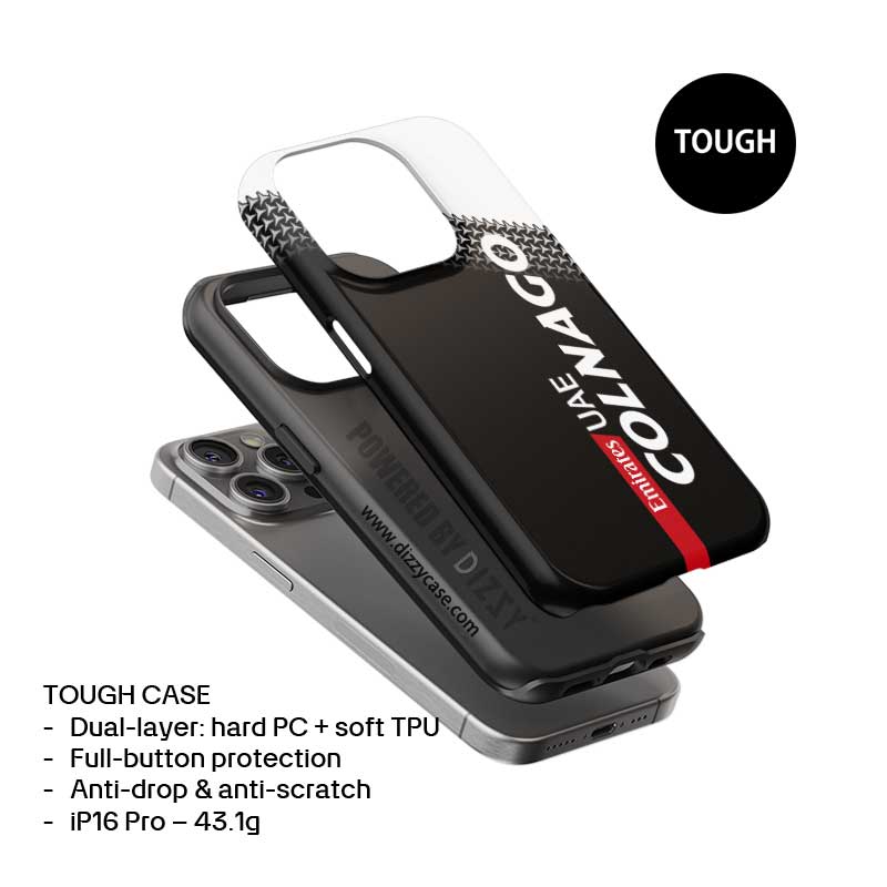 Colnago Y1RS Team Edition Phone Case – UAE 2025 Black & White Graphic (for iPhone)