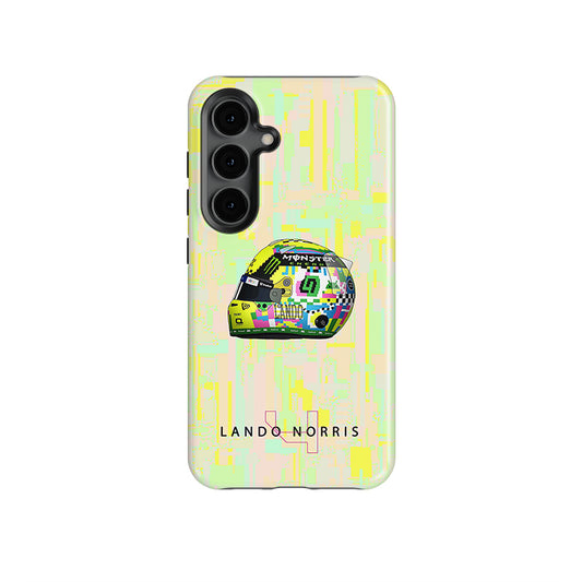 Lando Norris F1 Silverstone 2024 GIF Helmet Phone Case – For Samsung