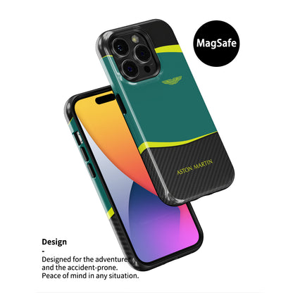 Funda para teléfono con librea Aston Martin AMR22