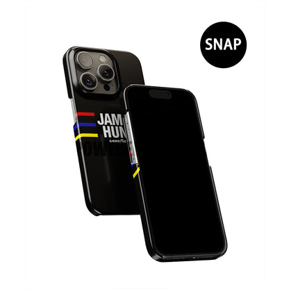 Iconic James Hunt Helmet Phone Case for Formula 1 Fans