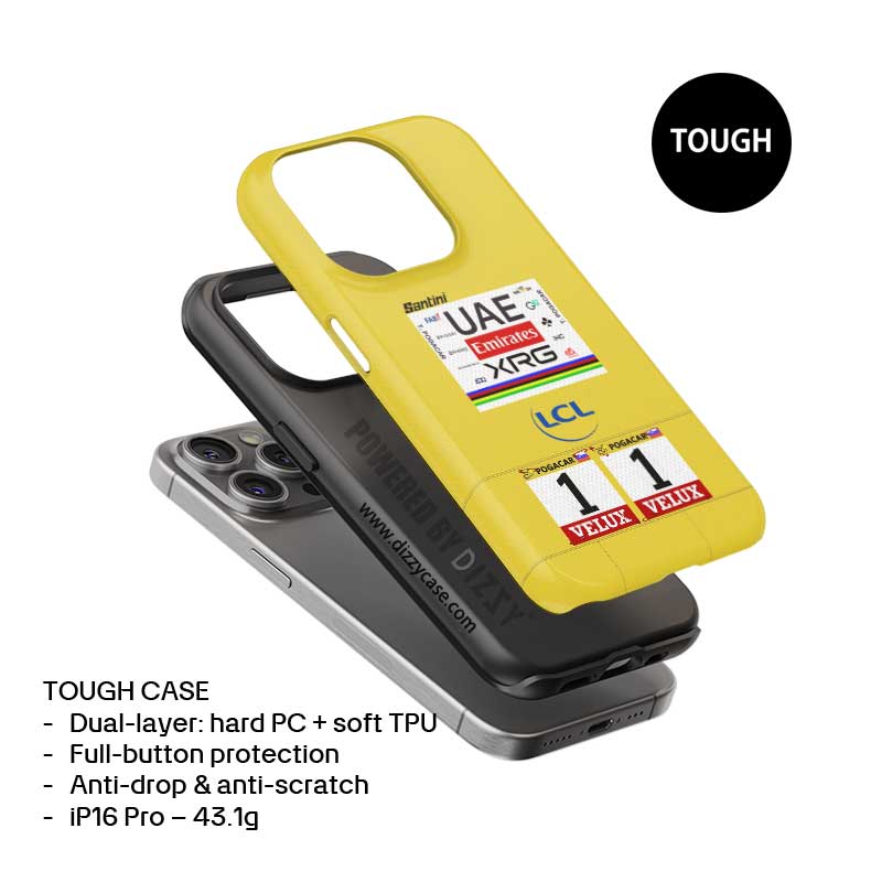 Tadej Pogačar 2025 Tour de France Yellow Jersey Phone Case – Leader’s Tribute Design (for Samsung)