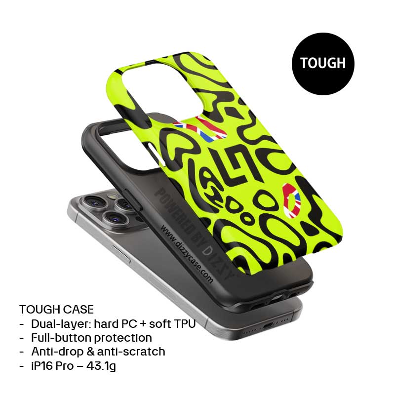 Funda para teléfono Tadej Pogacar 2024 Dual Triumph en jersey amarillo y rosa de DIZZY