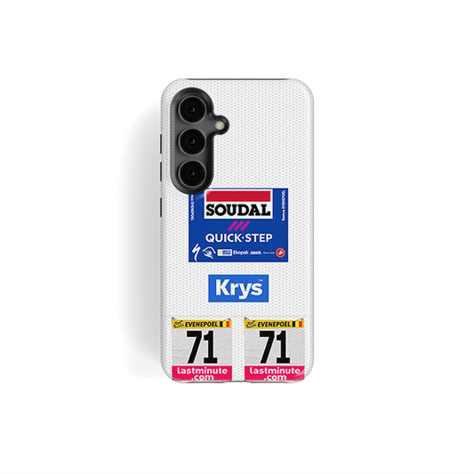 Remco Evenepoel White Jersey Best Young Rider Samsung Phone Case by DIZZY